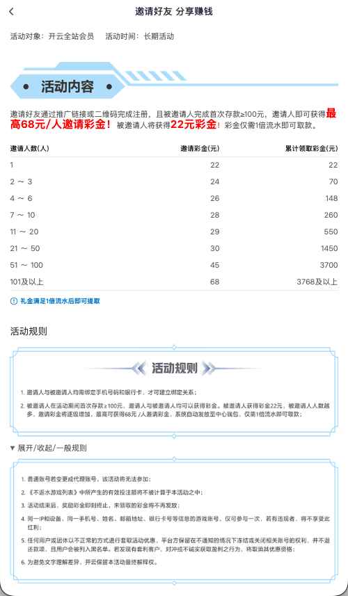 开云体育邀请好友分享赚钱活动规则